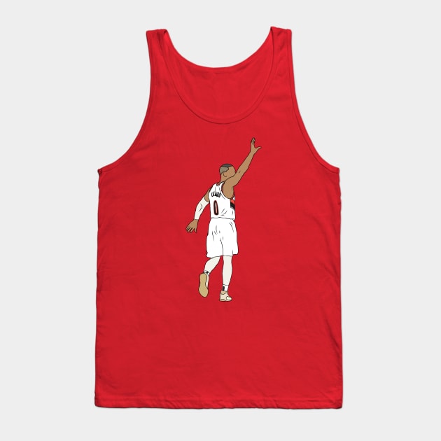 Damian Lillard Waves Goodbye Tank Top by rattraptees